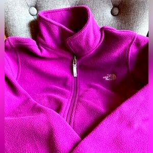 The North Face Girls XL (18) Pink Fleece Jacket EUC